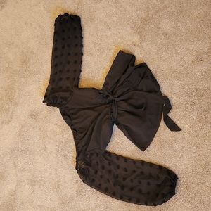 Off the shoulder black top